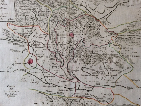 estampe_carte_stolberg_hartz_allemagne_germany_deutschland_xviiie