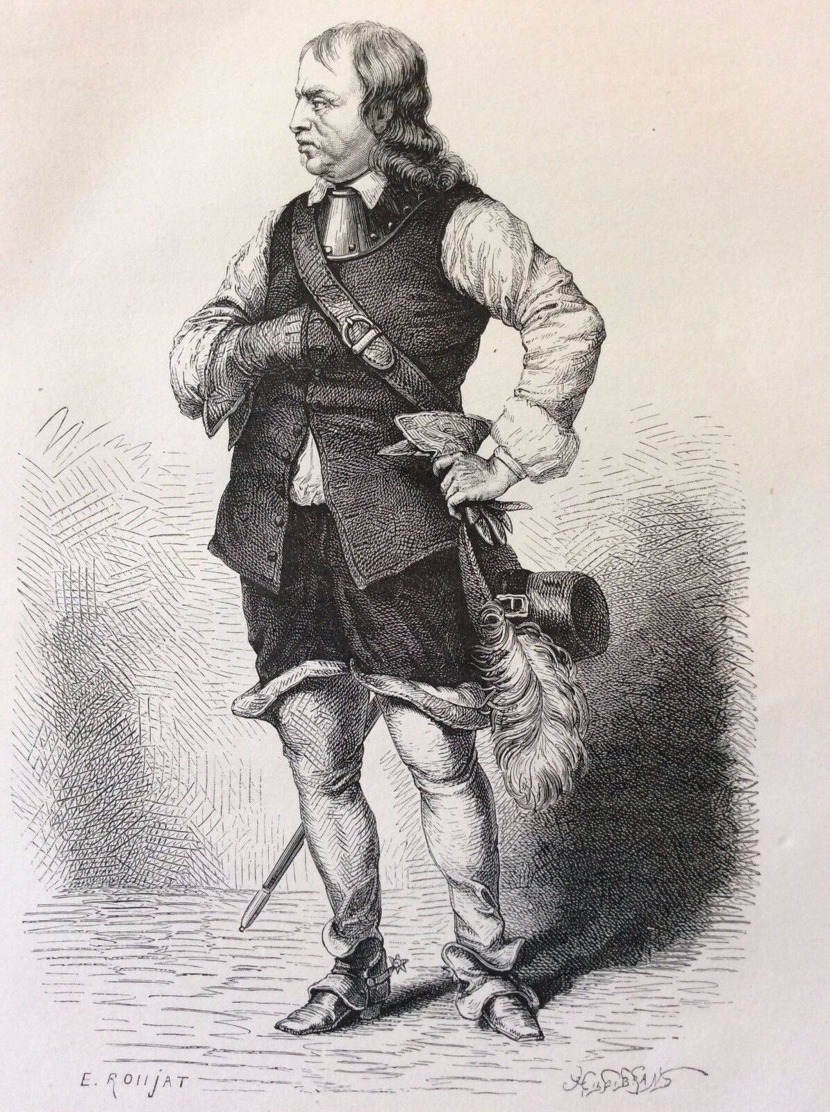 oliver_cromwell_engraving_etching_19th_century_england_lord_protector