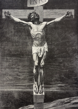 leon_bonnat_1833-1922_christ_crucifixion_wood_engraving_salon_1874