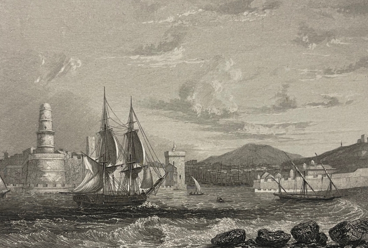 marseille_entree_du_vieux-port_en_1843_gravure_de_larbalestrier_provence_france