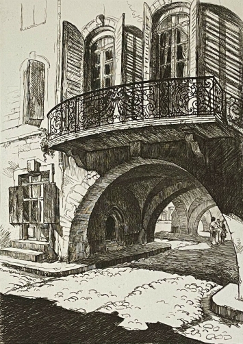 beaucaire_vieilles_maisons_vers_1930_pointe_seche_maurice_robert_rhone_france