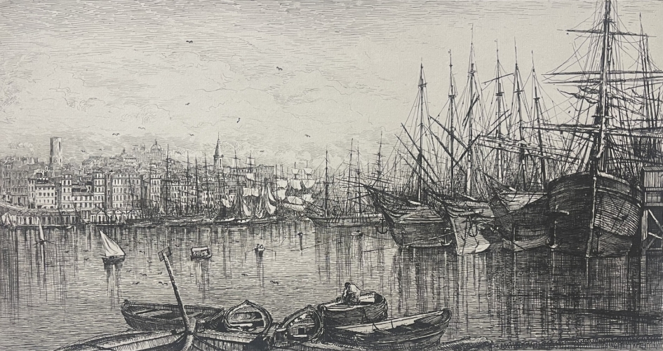 marseille_le_vieux_port_par_lucien_gautier_gravure_de_1882_provence_france