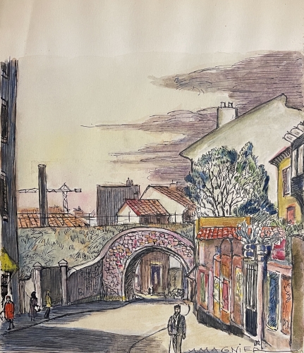 marseille_belle_de_mai_rue_lougon_aquarelle_a_magnier_vers_1950