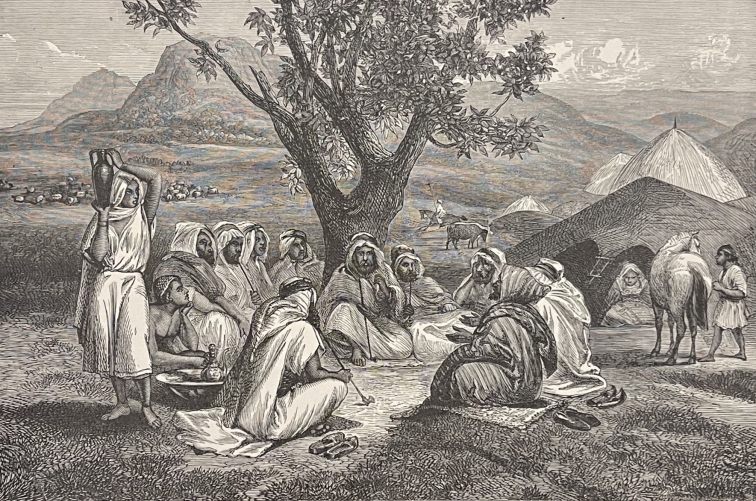 israel_palestine_un_conteur_arabe_gravure_en_xylographie_1892_xix_e