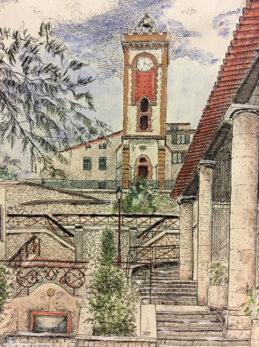 technique_mixte,_aquarelle_signee_ducourtioux__provence_france_