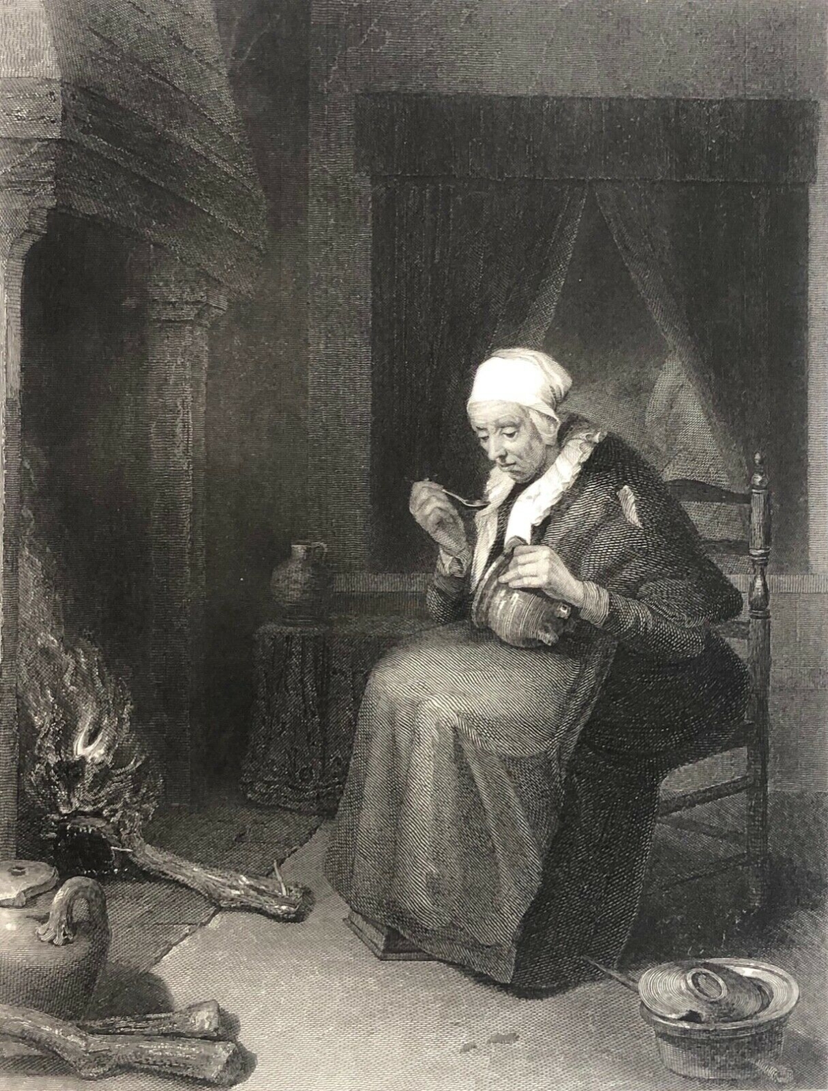 le_repas_de_la_vieille__gerrit_dow_1613-1675_dou_gravure_vers_1863