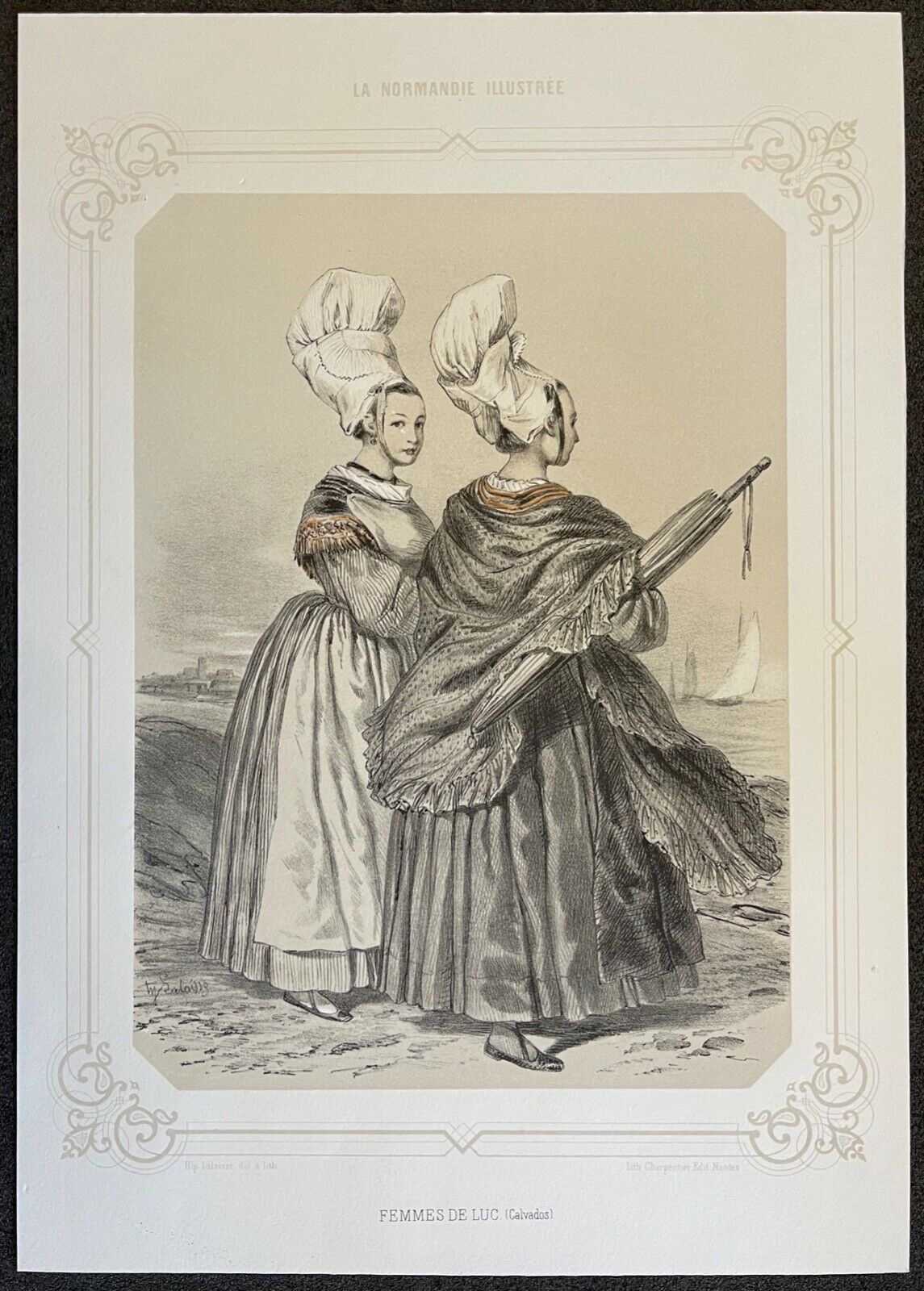 femmes_de_luc_calvados_lithographie_originale_a_deux_tons_de_1852_france
