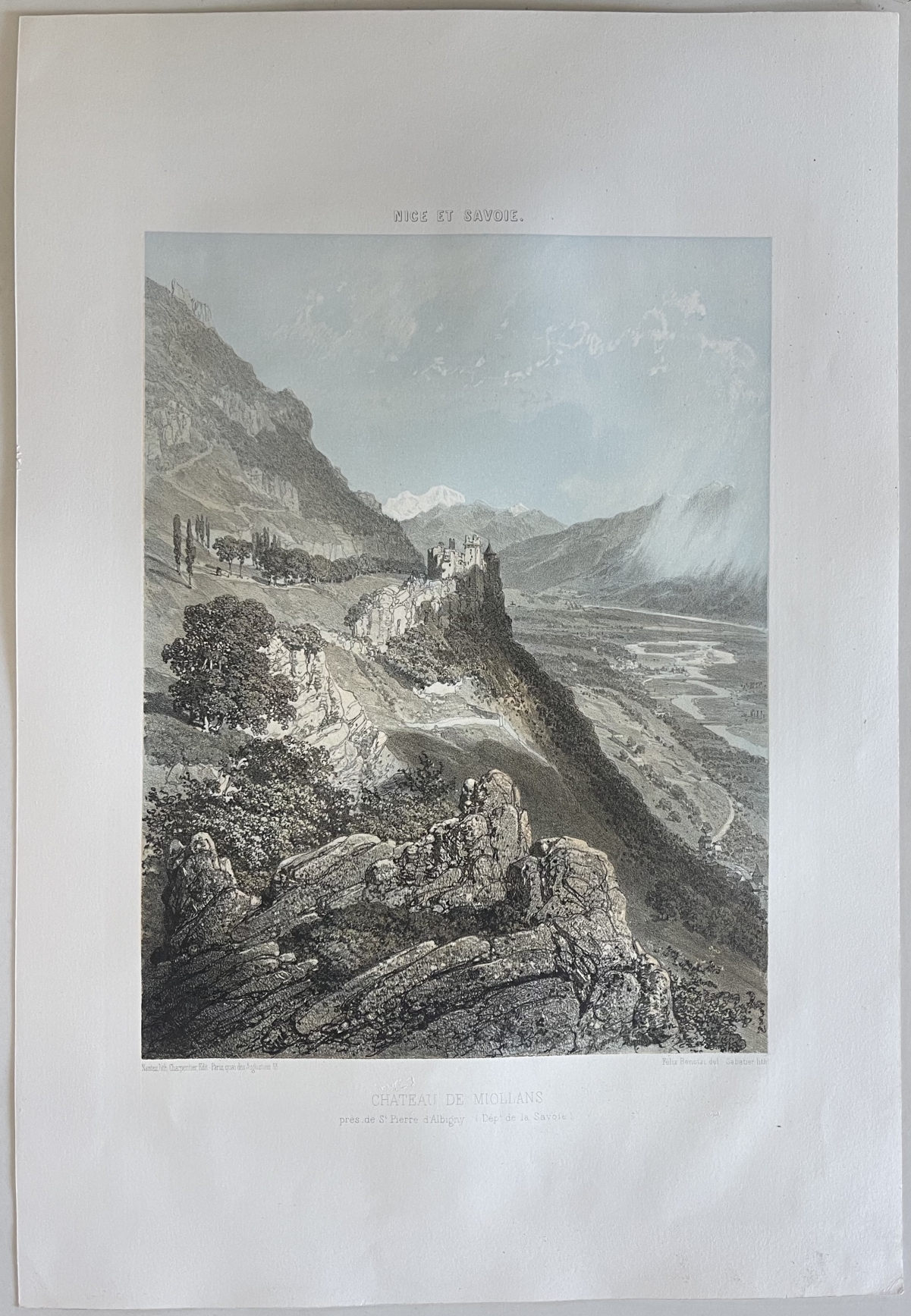 chateau_de_miollans_savoie_antique_lithograph_1864_felix_benoist_french_alps