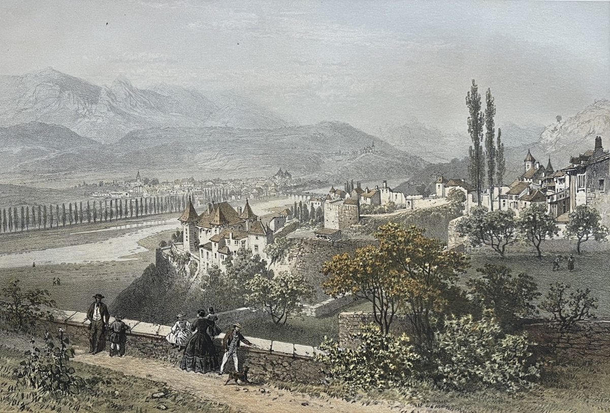 albertville_&_conflans_savoie_antique_lithograph_1864_felix_benoist_french_alps