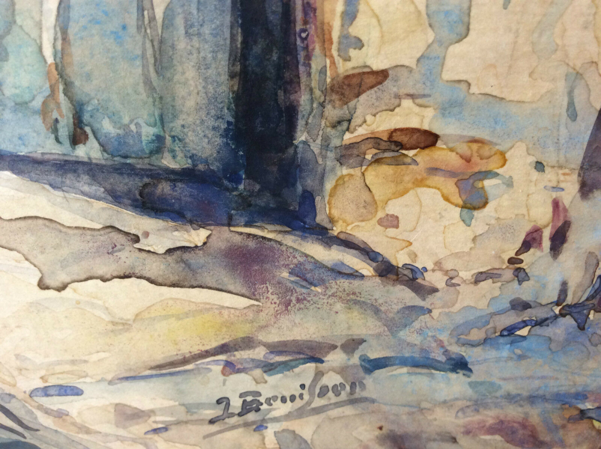 foix_rue_st_vincent_ariege_aquarelle_signature_illisible_fin_xix_e_debut_xx