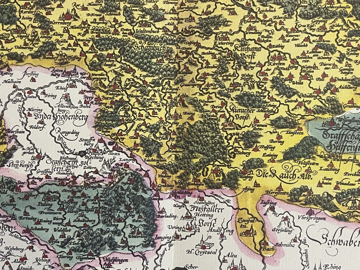 allemagne_wirtenberg_carte_abraham_ortelius_1584_tirage_de_1969_bade-wurtemberg