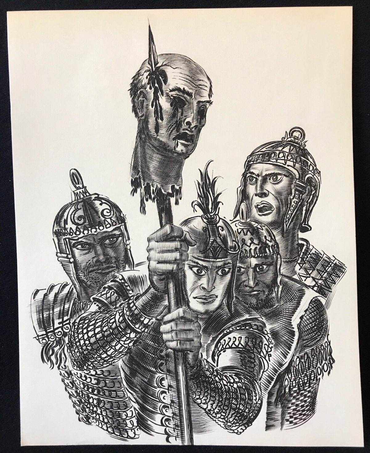 assassinat_de_galba_imperator_rome_par_albert_decaris_1901-1988_italia_italie