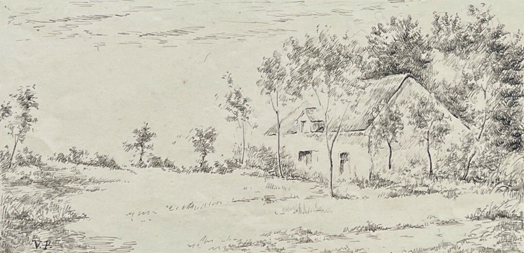 dessin_a_lencre_monogramme_v__p_c_1860_sur_verge_normandie_ou_bretagne_france