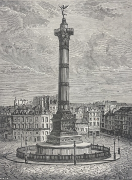 paris_la_colonne_de_juillet_place_de_la_bastille_gravure_1845_france