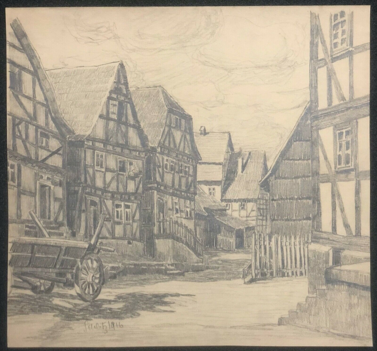 schutz_verbandsgemeinde_daun_grand_dessin_au_graphite_de_1916_allemagne
