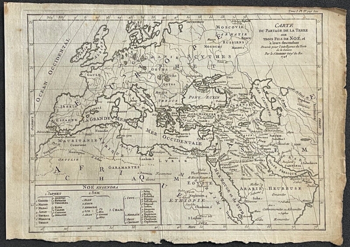 noe_deluge_carte_du_partage_de_la_terre_aux_trois_fils_israel_robert_1743