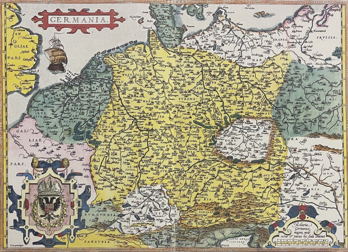 allemagne_germaine_carte_abraham_ortelius_1584_tirage_de_1969