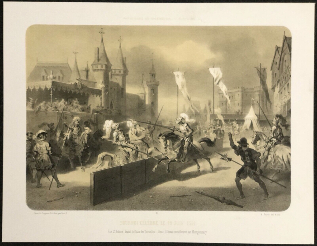 henri_ii_blesse_par_montgommery_tournoi_1559_france_grande_estampe_xix_e_cheval