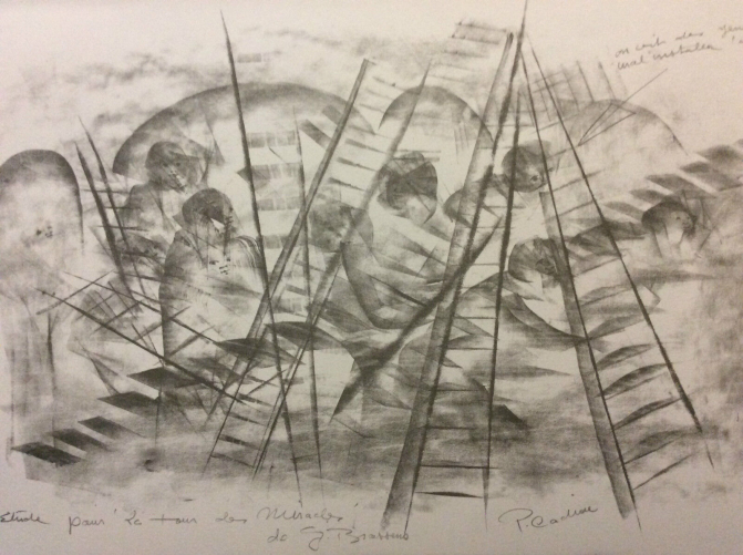 georges_brassens_lithographie_etude_jeunes_distraits_illustration_pierre_cadiou
