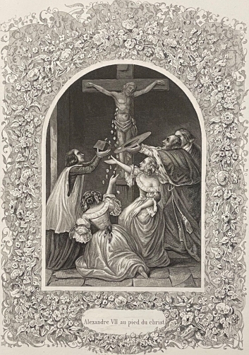 le_pape_alexandre_iii_1105_?_-1181_au_pied_du_christ_gravure_de_1843_france