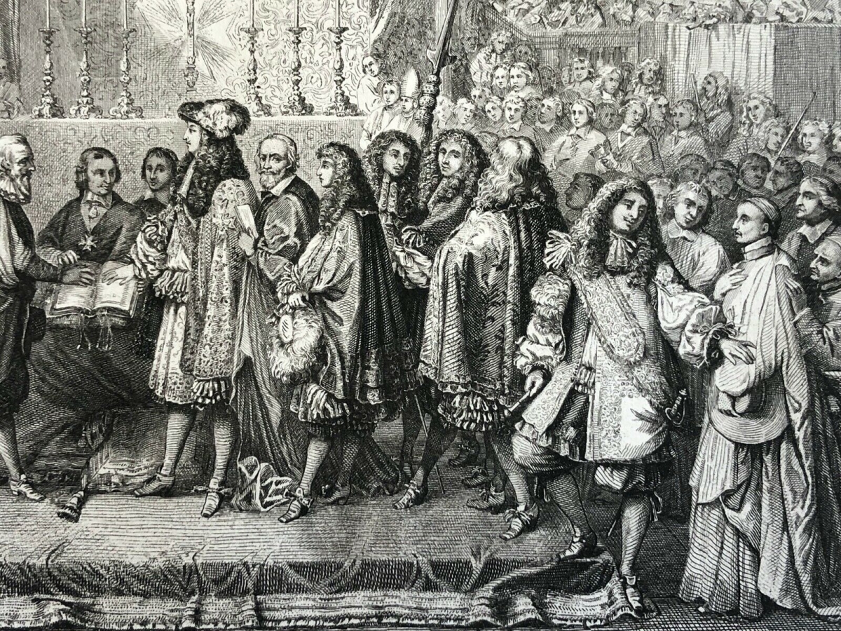 renouvellement_dalliance_france_suisse_1665_louis_xiv_lebrun_gravure_c_1840