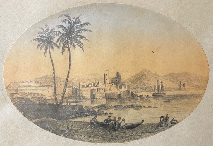 antibes_les_remparts_vers_1850_graphite_alpes-maritimes_france