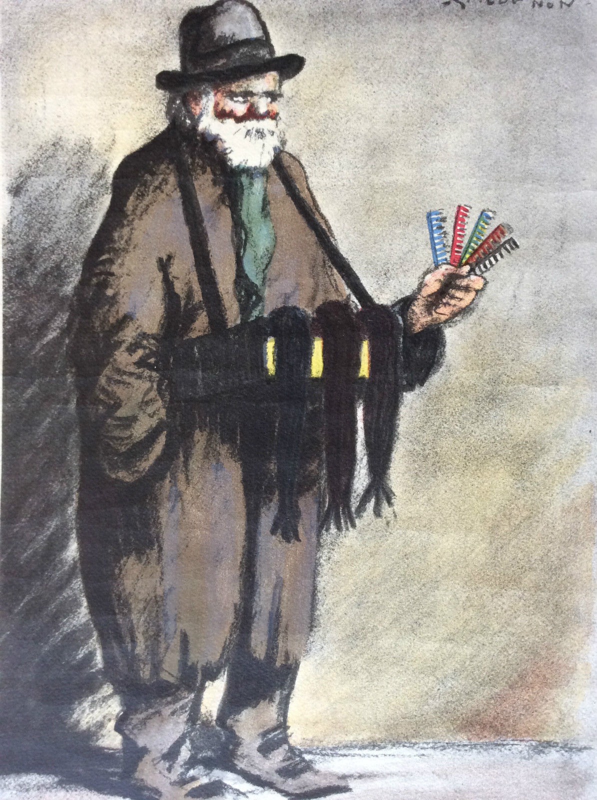 vendeur_de_peignes_lithographie_papier_dessin_epais_g__tournon_xx_e