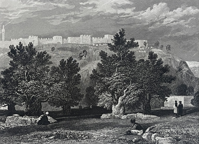 israel_mont_des_oliviers_jerusalem_gravure_de_aubert_1837