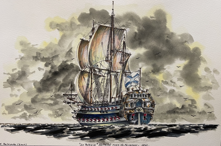 navire_de_ligne_russe_le_poltava_aquarelle_de_2001_marine_russie