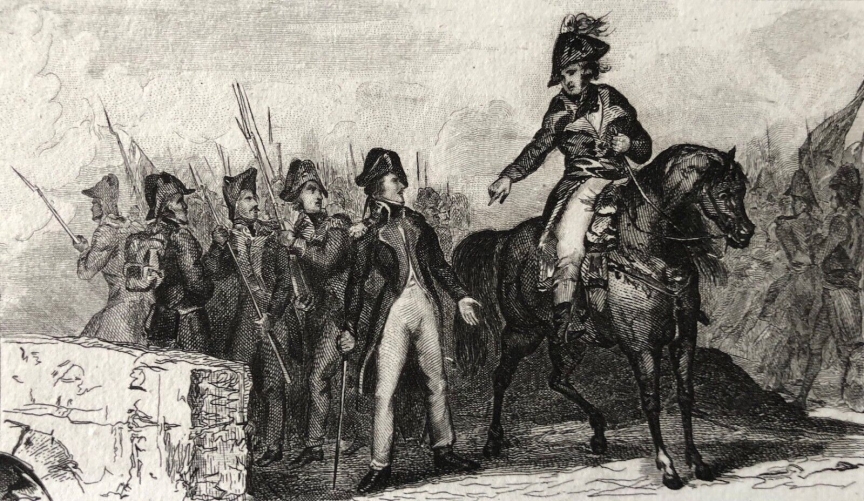 revolution_francaise_1795_gravure_vers_1850_kleber_en_tete_dun_pont_france