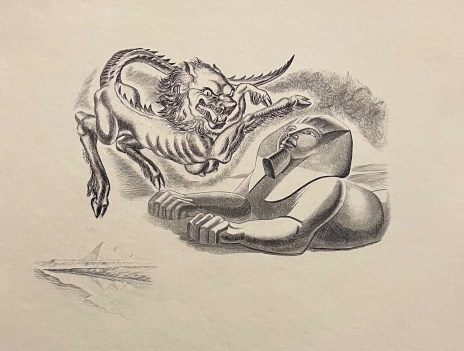 raymond_brechenmacher_1897-1973_la_tentation_de_saint_antoine_1959_sphinx