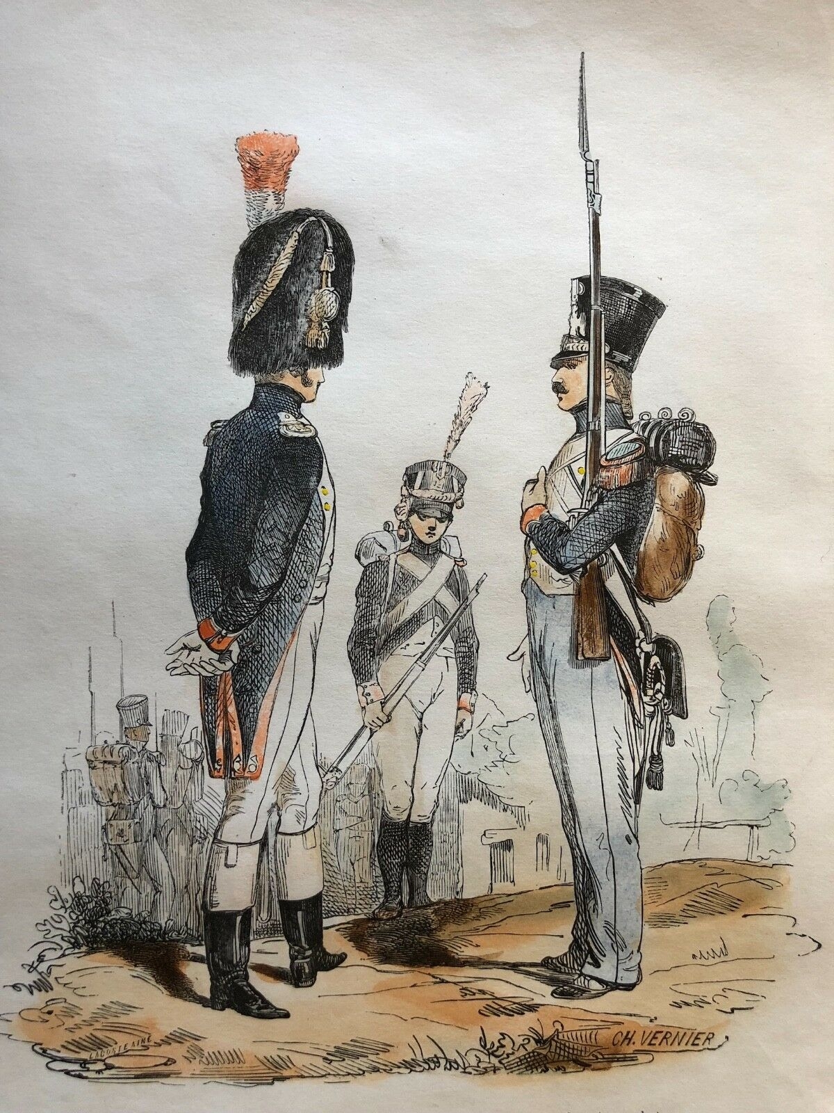 garde_imperiale_estampe_officier_chasseur_a_pied_napoleon_bonaparte_france