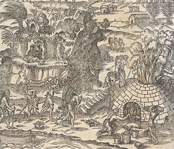 cuba_tainos_reduits_en_esclavage_dans_les_mines_par_andre_thevet_1504-1592_gravure_de_1575