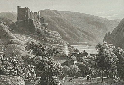 trechtingshausen_falkenburg_1844_j_f_dielmann_deutschland_allemagne