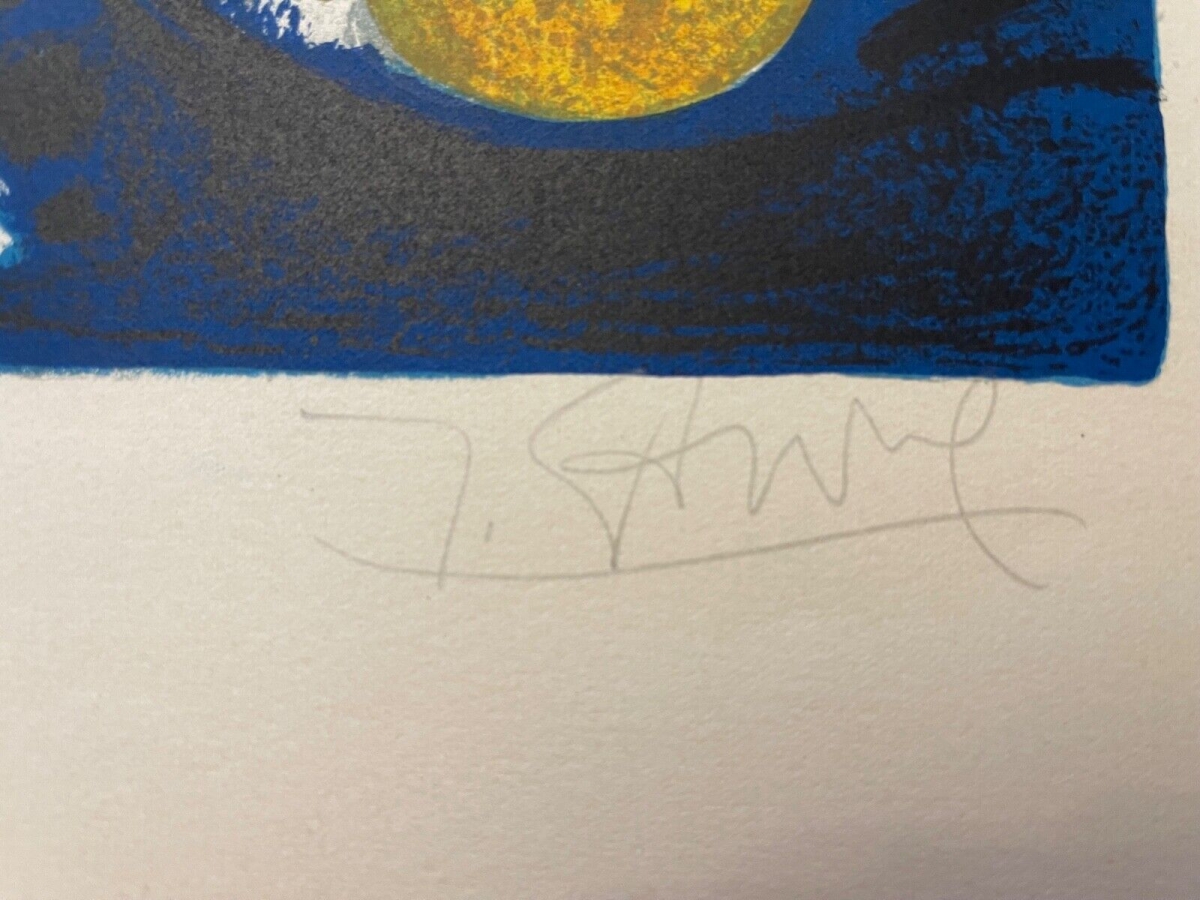 lithographie_nature_morte_aux_tournesols_bougie_et_pichet_signee