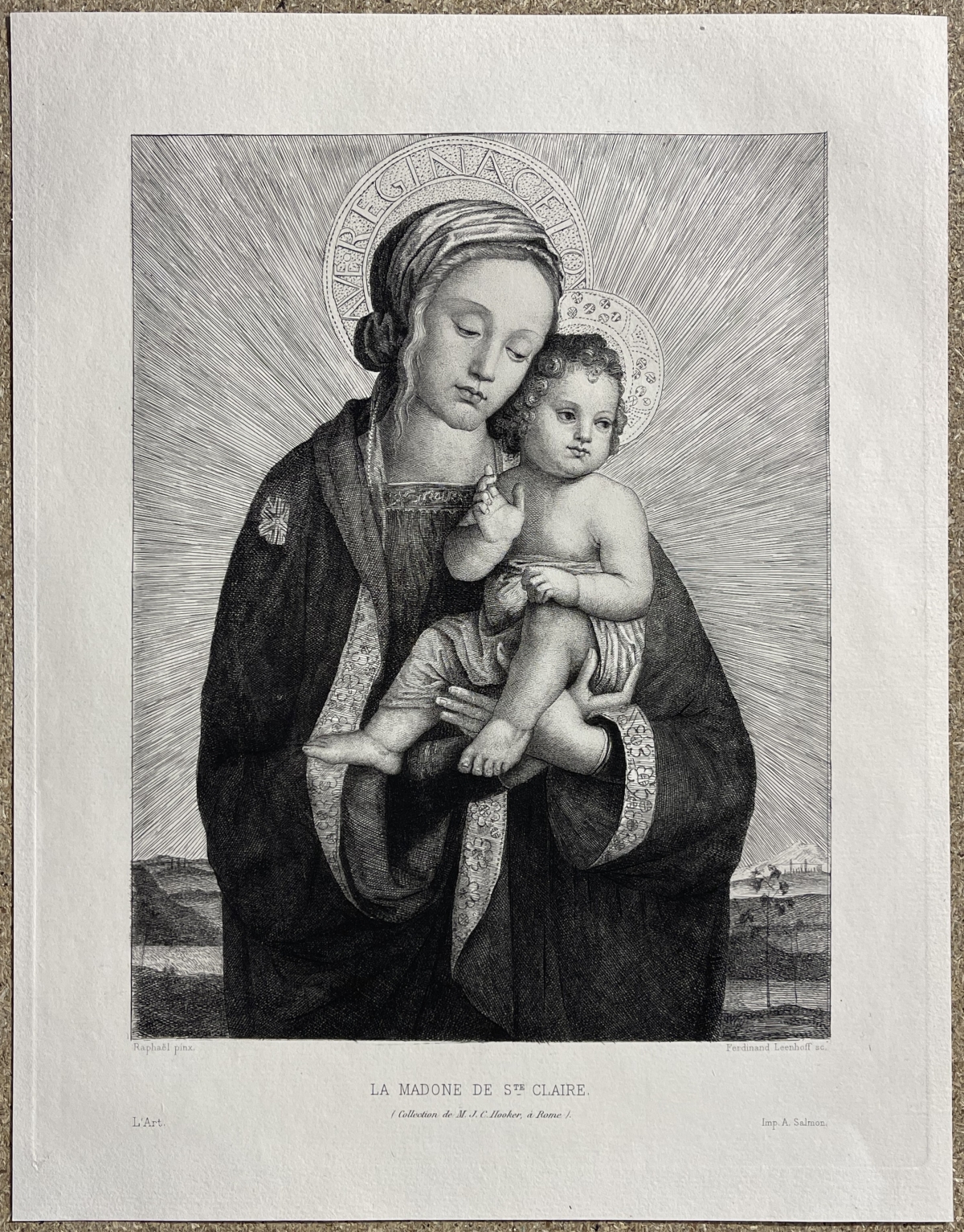 la_madone_de_sainte_claire_de_raphael_graveur_leenhoff_tirage_1882_france