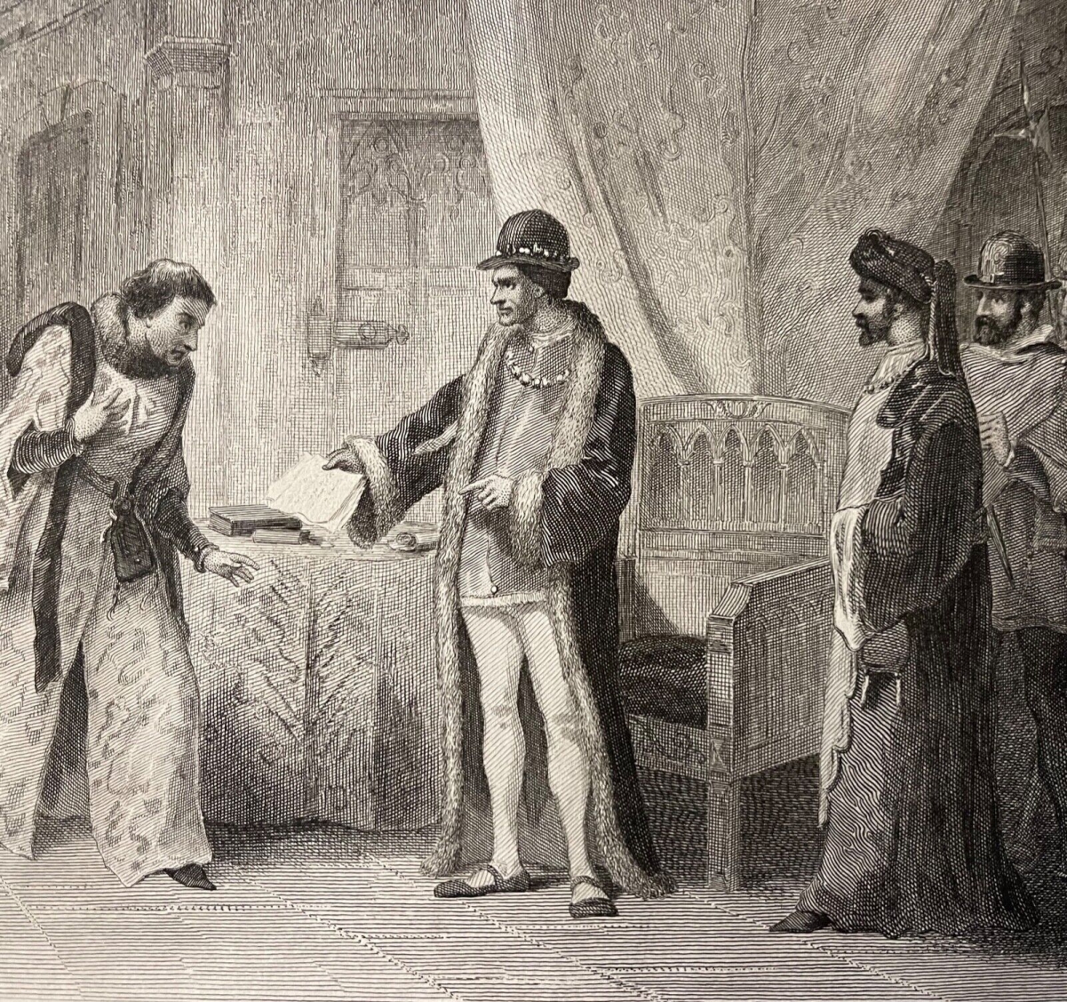 louis_xi_roi_de_france_et_le_chancelier_de_bretagne_lithographie_de_1850
