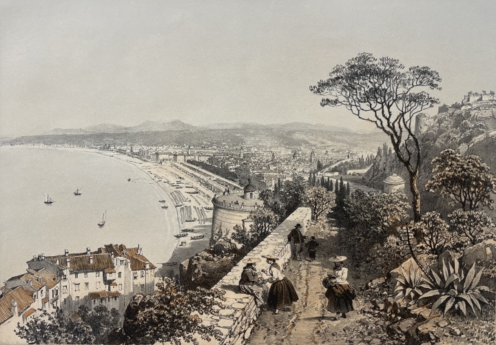 nice_depuis_lancien_chateau_vers_1860_lithographie_de_1864_dapres_benoit