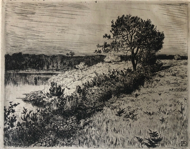 andre_dauchez_1870-1946_pointe_seche_xixe_paysage_signee_monogramme