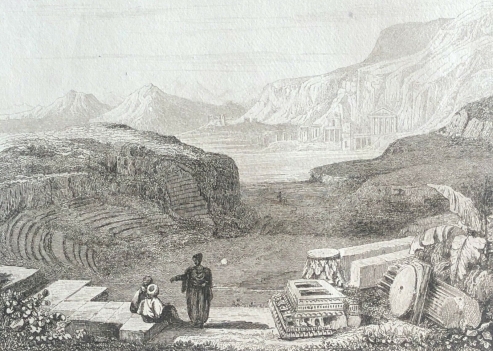 amphitheatre_a_petra_turquie_lithographie_c_1835