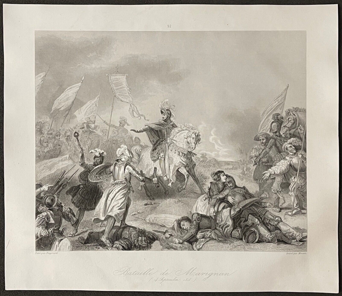 bataille_de_marignan_1515_francois_ier_italie_duché_de_milan_c_1840_france