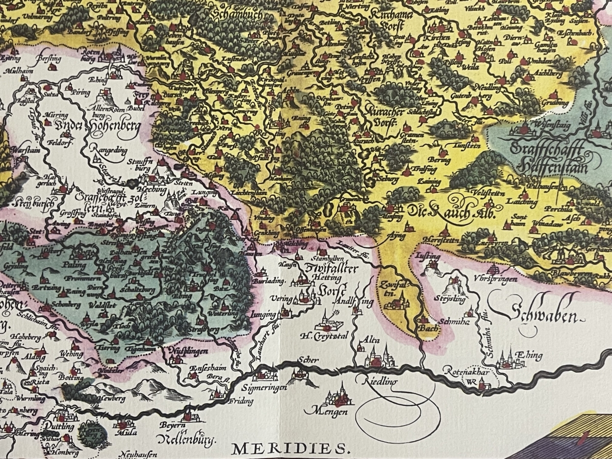 allemagne_wirtenberg_carte_abraham_ortelius_1584_tirage_de_1969_bade-wurtemberg