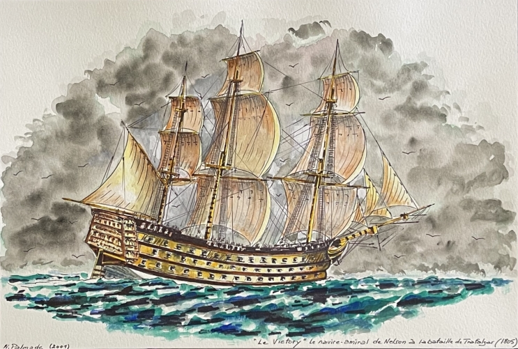 hms_victory_1805_navire_de_ligne_amiral_nelson_bataille_de_trafalgar_aquarelle_2001