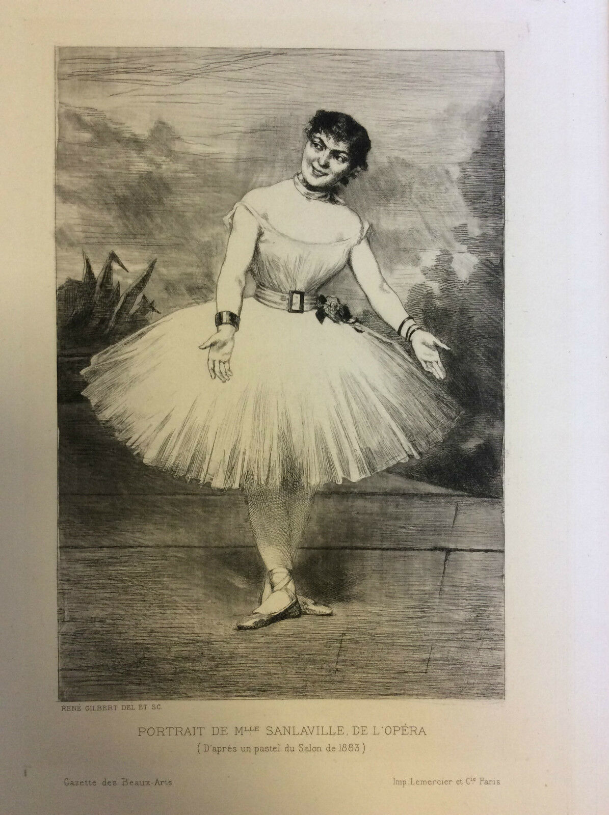 estampe_portait_mlle_sanlaville_opera_grave_par_rene_gilbert_xixeme
