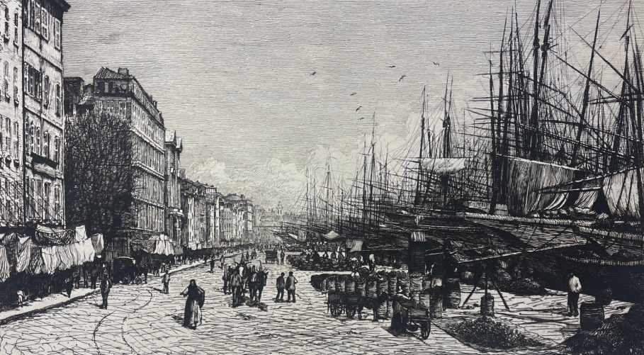 marseille_le_vieux_port_par_lucien_gautier_gravure_de_1882_provence_france
