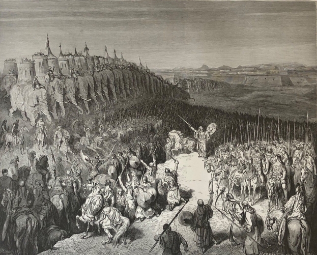 gustave_dore_1868_judas_maccabee_en_presence_de_larmee_de_nicanor_elephant