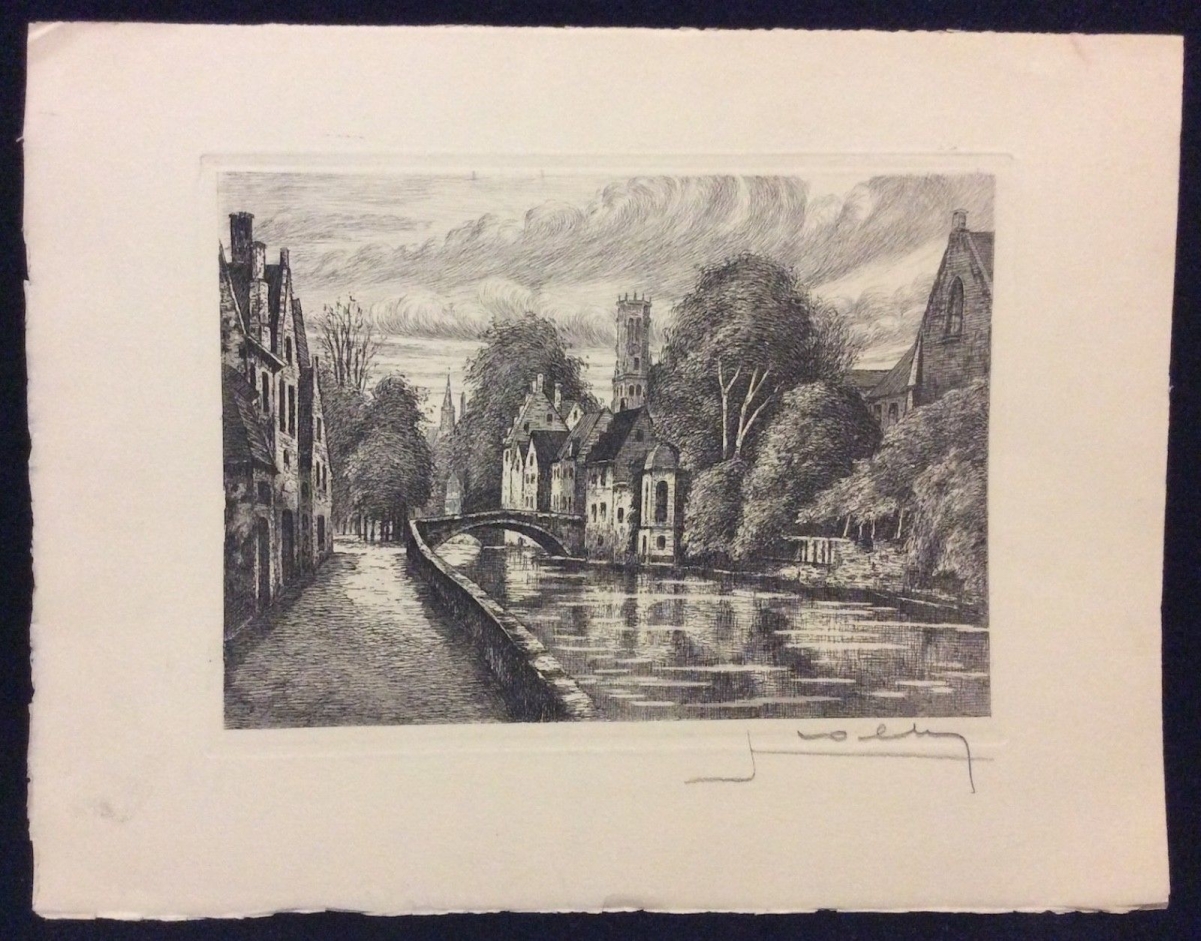 pont_du_cheval_a_bruges_belgique_pointe_seche_signee_illisible