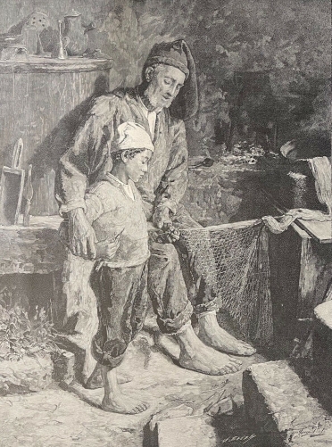 la_lecon_du_grand-pere_gravure_dapres_souza-pinto_pecher_marin_filet_vers_1880