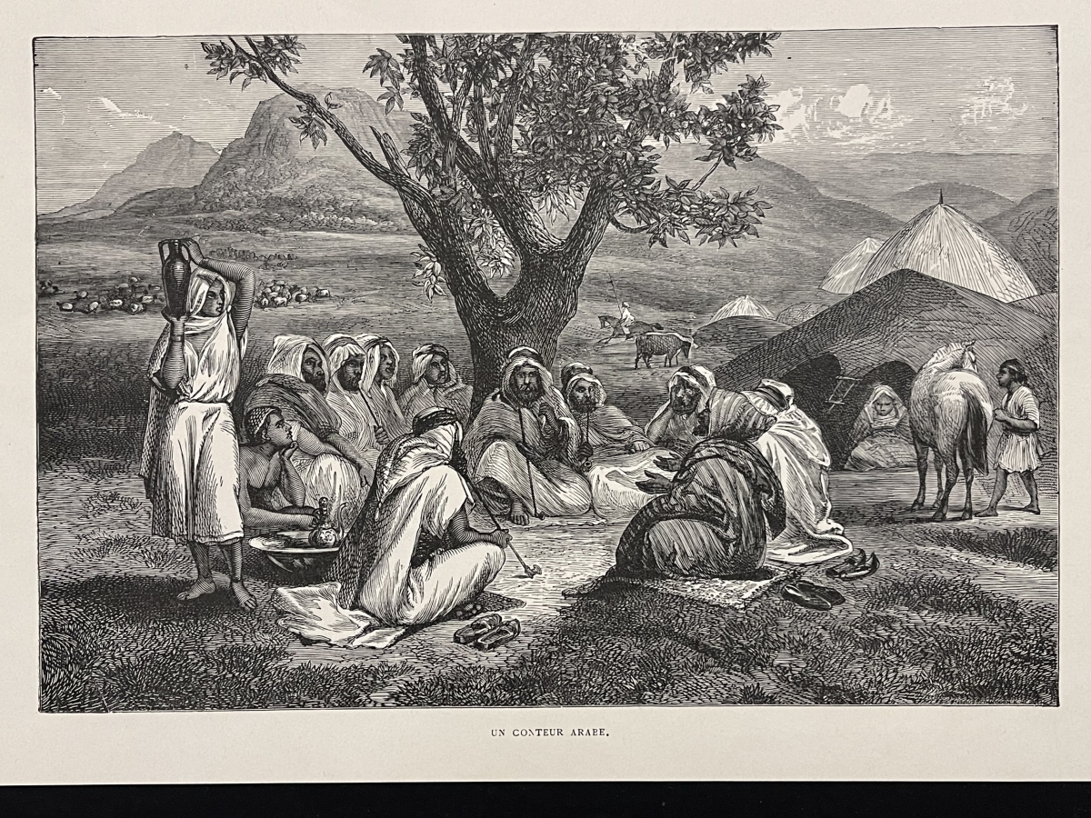 israel_palestine_un_conteur_arabe_gravure_en_xylographie_1892_xix_e