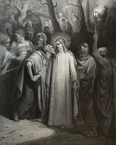 gustave_dore_1868_grave_par_pannemaker_le_baiser_de_judas_iscariote_traitre